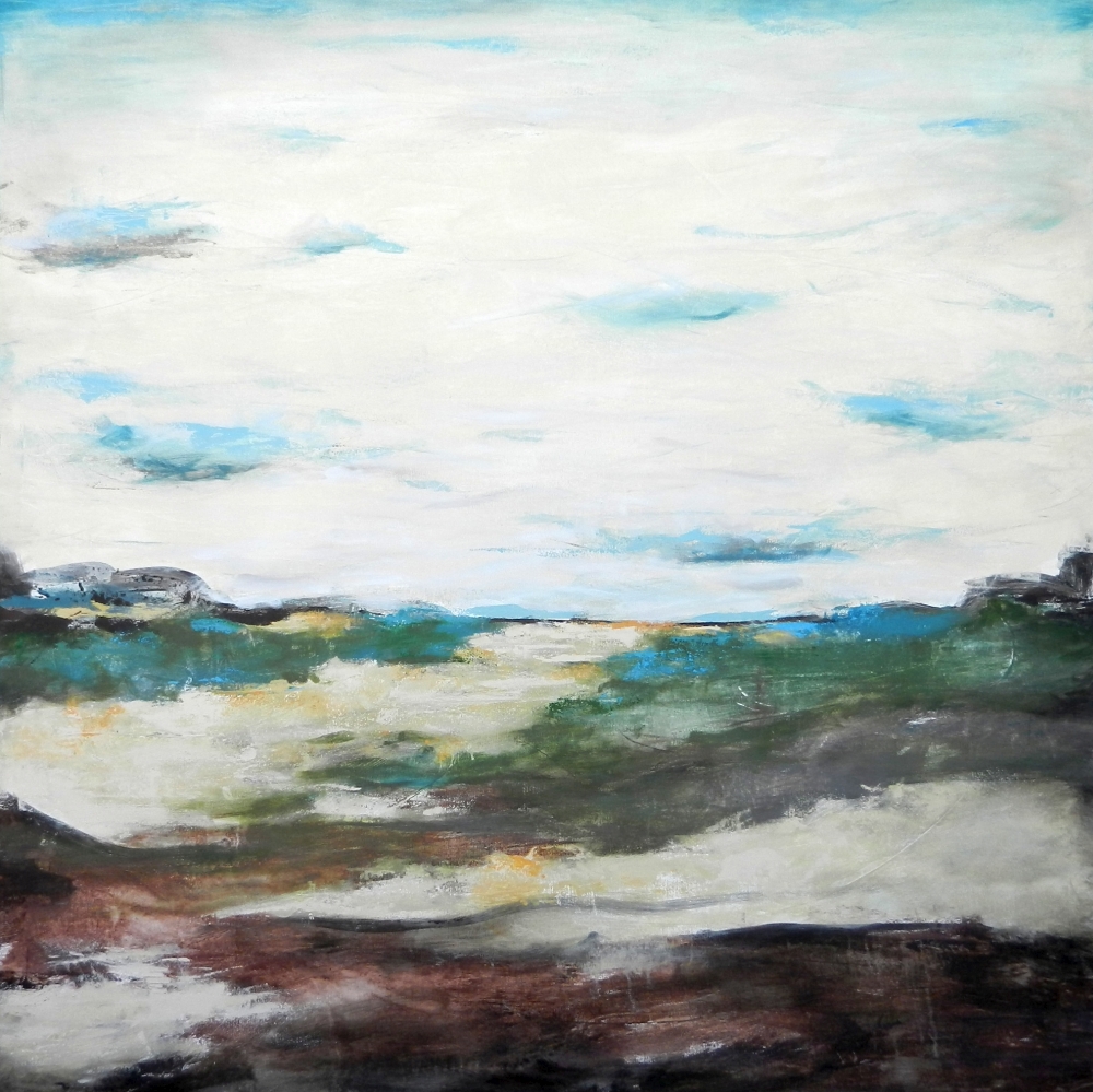 Abstract landscape painting by Judith Dauncey