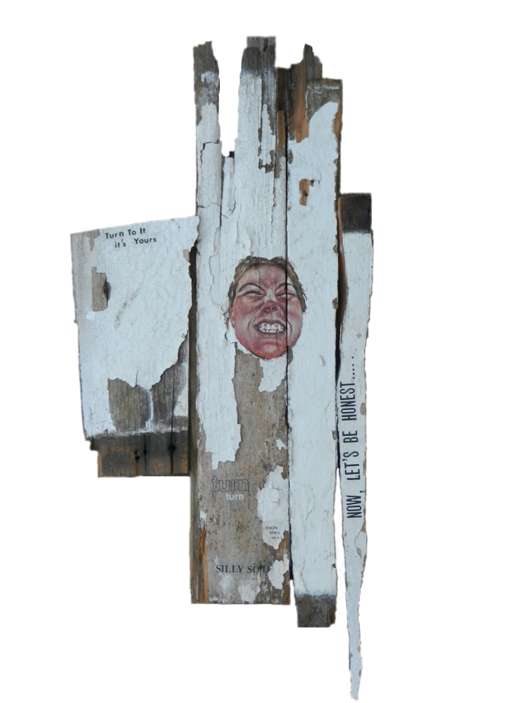 Original artwork by Judith Ann Miller, featuring a smiling face and the words Now Let's Be Honest, and Turn To It, It's Yours